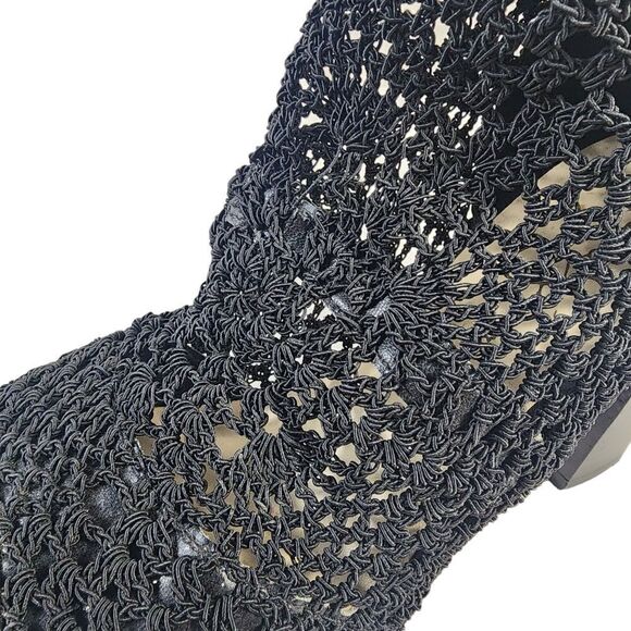 Jessica Simpson Black Rellia Crochet Bootie - Picture 6 of 10